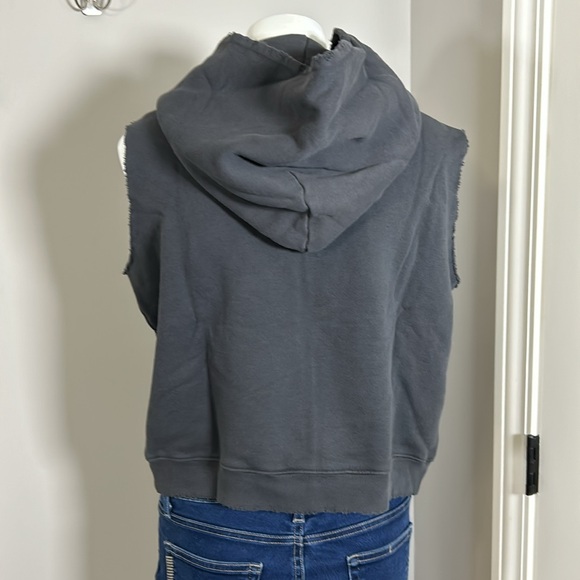 Frank and Eileen Womens Capelet Sleeveless Pullover Hoodie Gray Sz L NEW - Picture 6 of 12